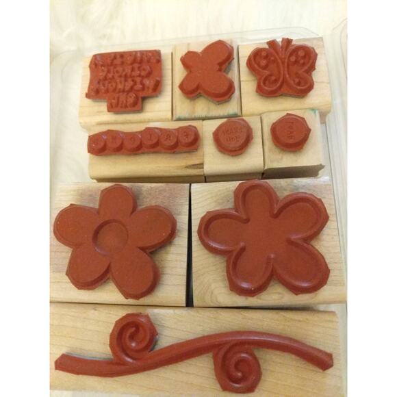 STAMPIN' UP! Love Without End Wooden Stamp Set of 9 Two Step - Picture 2 of 7